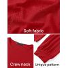 imageZESICA Long Sleeve Eyelet Tops for Womens Crew Neck Fall Shirts Casual Loose Blouses 2025 Trendy ClothesRed
