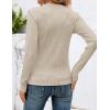 imageZESICA Long Sleeve Shirts for Women Tops 2025 Fall Fashion Trendy Slim fit Textured TshirtsApricot