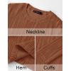 imageZESICA Long Sleeve Shirts for Women Tops 2025 Fall Fashion Trendy Slim fit Textured TshirtsBrown