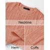 imageZESICA Long Sleeve Shirts for Women Tops 2025 Fall Fashion Trendy Slim fit Textured TshirtsCoralred