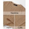 imageZESICA Long Sleeve Shirts for Women Tops 2025 Fall Fashion Trendy Slim fit Textured TshirtsKhaki