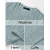 imageZESICA Long Sleeve Shirts for Women Tops 2025 Fall Fashion Trendy Slim fit Textured TshirtsMistblue