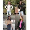 imageZESICA Long Sleeve Shirts for Women Tops 2025 Fall Fashion Trendy Slim fit Textured TshirtsMistblue