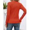 imageZESICA Long Sleeve Shirts for Women Tops 2025 Fall Fashion Trendy Slim fit Textured TshirtsOrange