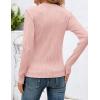 imageZESICA Long Sleeve Shirts for Women Tops 2025 Fall Fashion Trendy Slim fit Textured TshirtsPink