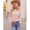 imageZESICA Long Sleeve Shirts for Women Tops 2025 Fall Fashion Trendy Slim fit Textured TshirtsPink