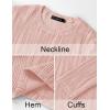 imageZESICA Long Sleeve Shirts for Women Tops 2025 Fall Fashion Trendy Slim fit Textured TshirtsPink