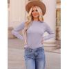 imageZESICA Long Sleeve Shirts for Women Tops 2025 Fall Fashion Trendy Slim fit Textured TshirtsPurple