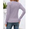 imageZESICA Long Sleeve Shirts for Women Tops 2025 Fall Fashion Trendy Slim fit Textured TshirtsPurple