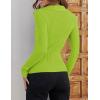 imageZESICA Sweaters for Women 2025 Fall Long Sleeve V Neck Ribbed Knit Pullover Tops Casual Slim Fit Basic Tee ShirtsLight Green