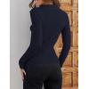 imageZESICA Sweaters for Women 2025 Fall Long Sleeve V Neck Ribbed Knit Pullover Tops Casual Slim Fit Basic Tee ShirtsNavy