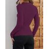 imageZESICA Sweaters for Women 2025 Fall Long Sleeve V Neck Ribbed Knit Pullover Tops Casual Slim Fit Basic Tee ShirtsPlum