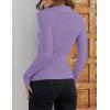 imageZESICA Sweaters for Women 2025 Fall Long Sleeve V Neck Ribbed Knit Pullover Tops Casual Slim Fit Basic Tee ShirtsPurple