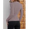 imageZESICA Sweaters for Women 2025 Fall Long Sleeve V Neck Ribbed Knit Pullover Tops Casual Slim Fit Basic Tee ShirtsTaro