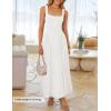 imageZESICA Womens 2025 Summer Sleeveless Square Neck Sundress Casual Long Flowy A Line Knit Dress Beach Vacation Maxi DressesWhite