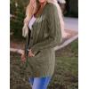 imageZESICA Womens Cardigan Sweaters Fall Button Down Open Front Cable Knit Casual Trendy Winter Clothing OuterwearArmygreen