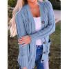 imageZESICA Womens Cardigan Sweaters Fall Button Down Open Front Cable Knit Casual Trendy Winter Clothing OuterwearBlue