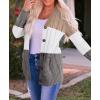 imageZESICA Womens Cardigan Sweaters Fall Button Down Open Front Cable Knit Casual Trendy Winter Clothing OuterwearCamel