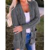 imageZESICA Womens Cardigan Sweaters Fall Button Down Open Front Cable Knit Casual Trendy Winter Clothing OuterwearCharcoal