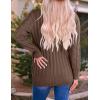 imageZESICA Womens Cardigan Sweaters Fall Button Down Open Front Cable Knit Casual Trendy Winter Clothing OuterwearCoffee
