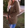 imageZESICA Womens Cardigan Sweaters Fall Button Down Open Front Cable Knit Casual Trendy Winter Clothing OuterwearCoffee