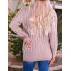 imageZESICA Womens Cardigan Sweaters Fall Button Down Open Front Cable Knit Casual Trendy Winter Clothing OuterwearDustypink