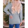 imageZESICA Womens Cardigan Sweaters Fall Button Down Open Front Cable Knit Casual Trendy Winter Clothing OuterwearGrey