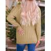 imageZESICA Womens Cardigan Sweaters Fall Button Down Open Front Cable Knit Casual Trendy Winter Clothing OuterwearKhaki