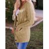 imageZESICA Womens Cardigan Sweaters Fall Button Down Open Front Cable Knit Casual Trendy Winter Clothing OuterwearKhaki