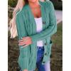 imageZESICA Womens Cardigan Sweaters Fall Button Down Open Front Cable Knit Casual Trendy Winter Clothing OuterwearLakegreen