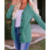 imageZESICA Womens Cardigan Sweaters Fall Button Down Open Front Cable Knit Casual Trendy Winter Clothing OuterwearLakegreen
