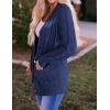 imageZESICA Womens Cardigan Sweaters Fall Button Down Open Front Cable Knit Casual Trendy Winter Clothing OuterwearNavy