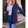 imageZESICA Womens Cardigan Sweaters Fall Button Down Open Front Cable Knit Casual Trendy Winter Clothing OuterwearNavy
