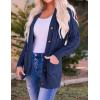 imageZESICA Womens Cardigan Sweaters Fall Button Down Open Front Cable Knit Casual Trendy Winter Clothing OuterwearNavy