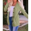 imageZESICA Womens Cardigan Sweaters Fall Button Down Open Front Cable Knit Casual Trendy Winter Clothing OuterwearOlive