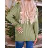 imageZESICA Womens Cardigan Sweaters Fall Button Down Open Front Cable Knit Casual Trendy Winter Clothing OuterwearOlive