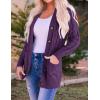 imageZESICA Womens Cardigan Sweaters Fall Button Down Open Front Cable Knit Casual Trendy Winter Clothing OuterwearPlum
