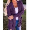 imageZESICA Womens Cardigan Sweaters Fall Button Down Open Front Cable Knit Casual Trendy Winter Clothing OuterwearPlum