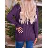 imageZESICA Womens Cardigan Sweaters Fall Button Down Open Front Cable Knit Casual Trendy Winter Clothing OuterwearPlum