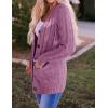imageZESICA Womens Cardigan Sweaters Fall Button Down Open Front Cable Knit Casual Trendy Winter Clothing OuterwearPurple