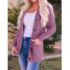 imageZESICA Womens Cardigan Sweaters Fall Button Down Open Front Cable Knit Casual Trendy Winter Clothing OuterwearPurple