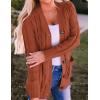 imageZESICA Womens Cardigan Sweaters Fall Button Down Open Front Cable Knit Casual Trendy Winter Clothing OuterwearRust