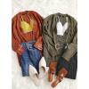 imageZESICA Womens Cardigan Sweaters Fall Button Down Open Front Cable Knit Casual Trendy Winter Clothing OuterwearRust