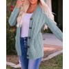 imageZESICA Womens Cardigan Sweaters Fall Button Down Open Front Cable Knit Casual Trendy Winter Clothing OuterwearSage