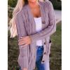 imageZESICA Womens Cardigan Sweaters Fall Button Down Open Front Cable Knit Casual Trendy Winter Clothing OuterwearTaro