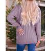 imageZESICA Womens Cardigan Sweaters Fall Button Down Open Front Cable Knit Casual Trendy Winter Clothing OuterwearTaro