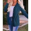 imageZESICA Womens Cardigan Sweaters Fall Button Down Open Front Cable Knit Casual Trendy Winter Clothing OuterwearTeal