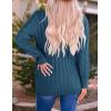 imageZESICA Womens Cardigan Sweaters Fall Button Down Open Front Cable Knit Casual Trendy Winter Clothing OuterwearTeal