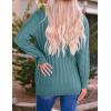 imageZESICA Womens Cardigan Sweaters Fall Button Down Open Front Cable Knit Casual Trendy Winter Clothing OuterwearTealgreen