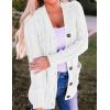 imageZESICA Womens Cardigan Sweaters Fall Button Down Open Front Cable Knit Casual Trendy Winter Clothing OuterwearWhite